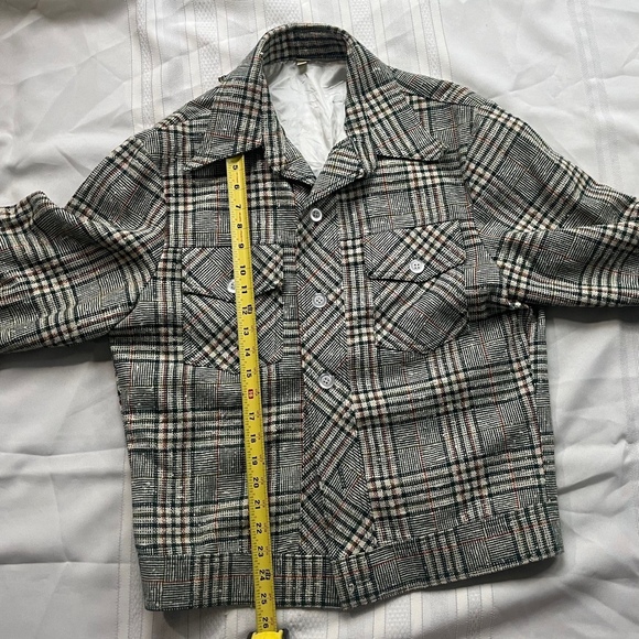 Vintage Ratner USA Men’s Tan Tartan Plaid Blazer Jacket Sport Coat Preppy 70s - Picture 10 of 11